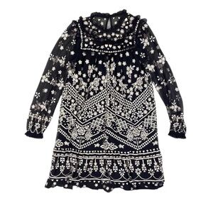 Needle and Thread Embroidered and Lace Long Sleeve Dress
